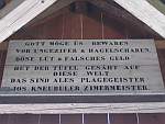 Spruch an der            gedeckten Brcke beim Bahnhof Schpfheim