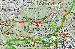 Karte zum Kultur und Naturweg
                              Mergoscia