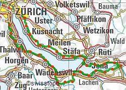 Zrichsee-Rundweg auf Wanderland-Karte