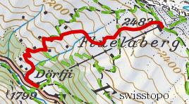 ungefhrer Wegverlauf, gezeichnet mit                  SchweizMobilPlus