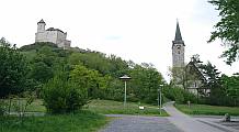 Balzers, Kirche und Schloss. Kolumbansweg