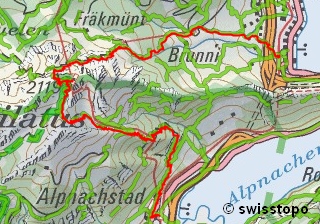 Detailkarte, gezeichnet mit                    SchweizMobil Plus