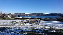 Blick über den Zürichsee zur Goldküste. Kolumbansweg