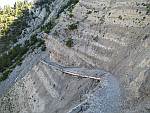 Halteseile entschärfen den Steilhang im
                  Drosbachtobel