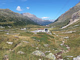 Blick zurck auf Station Lagalp und ins Val Bernina