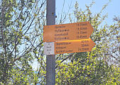 Rosinli, Wegpfeile Richtung Hittnau und Weidtobel/Kempten/Auslikon
