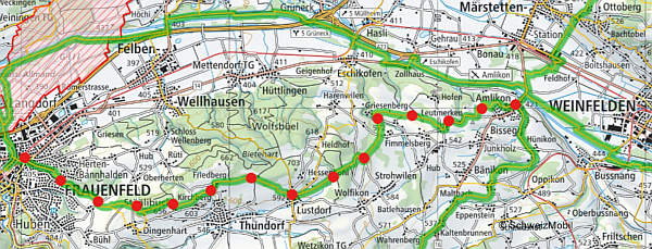 Wanderkarte St�hlibuckweg SchweizMobil