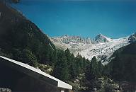 Trient-Gletscher,
                  Blick vom Relais du Glacier, Juli 1999