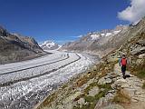 Aletschgletscher, Blick Richtung
                  Jungfraujoch, sep.2018