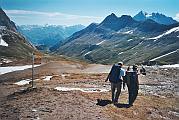 Col
                de la Seigne, Grenze F/I, im Hintergrund die Walliser
                Alpen