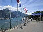 Flüelen Schiffstation, Banner Weg der
                  Schweiz
