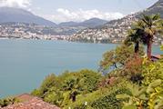 Lugano, Blick von San Rocco, Foto Flueler