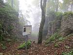 Nagelfluhfelsen im Bergsturzgebiet vor                    Chrüzegg