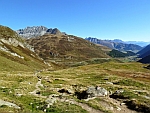 Blick zurück zum
                  Oberalppass; Bild Martha, 2014