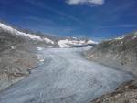 Rhonegletscher oberhalb Belvedere, Quelle
                        der Rhone