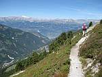 Röstigraben-Route: Val d'Anniviers,
                              Blick ins Rhonetal