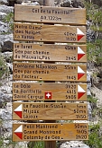Wegweiser Col de la
                Faucille; Bild Ueli Morf 