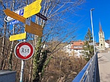 Wegweiser Br&uuml;cke L&uuml;tzelfl&uuml;h, Feb.2026