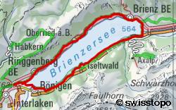 Wanderkarte,
                  gezeichnet mit schweizmobilplus