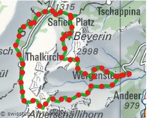 Via Capricorn, Karte
                      SchweizMobil