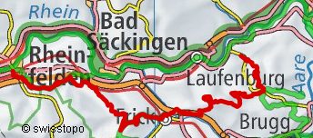 Fricktaler Höhenweg,
                Karte SchweizMobil