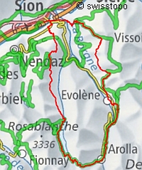 Karte Tour Val d'Hérens