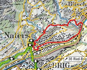 Karte
            Naters - Bitsch, gezeichnet mit SchweizMobilPlus